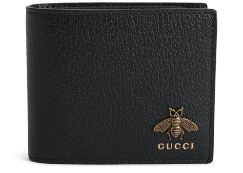 animalier bee leather wallet gucci|Gucci.